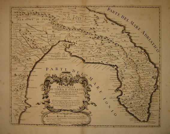 Cantelli Giacomo (1643-1695) Provincia di Terra d'Otranto già  delineata dal Magini e nuovamente ampliata in ogni sua parte secondo lo stato presente 1714 Roma
